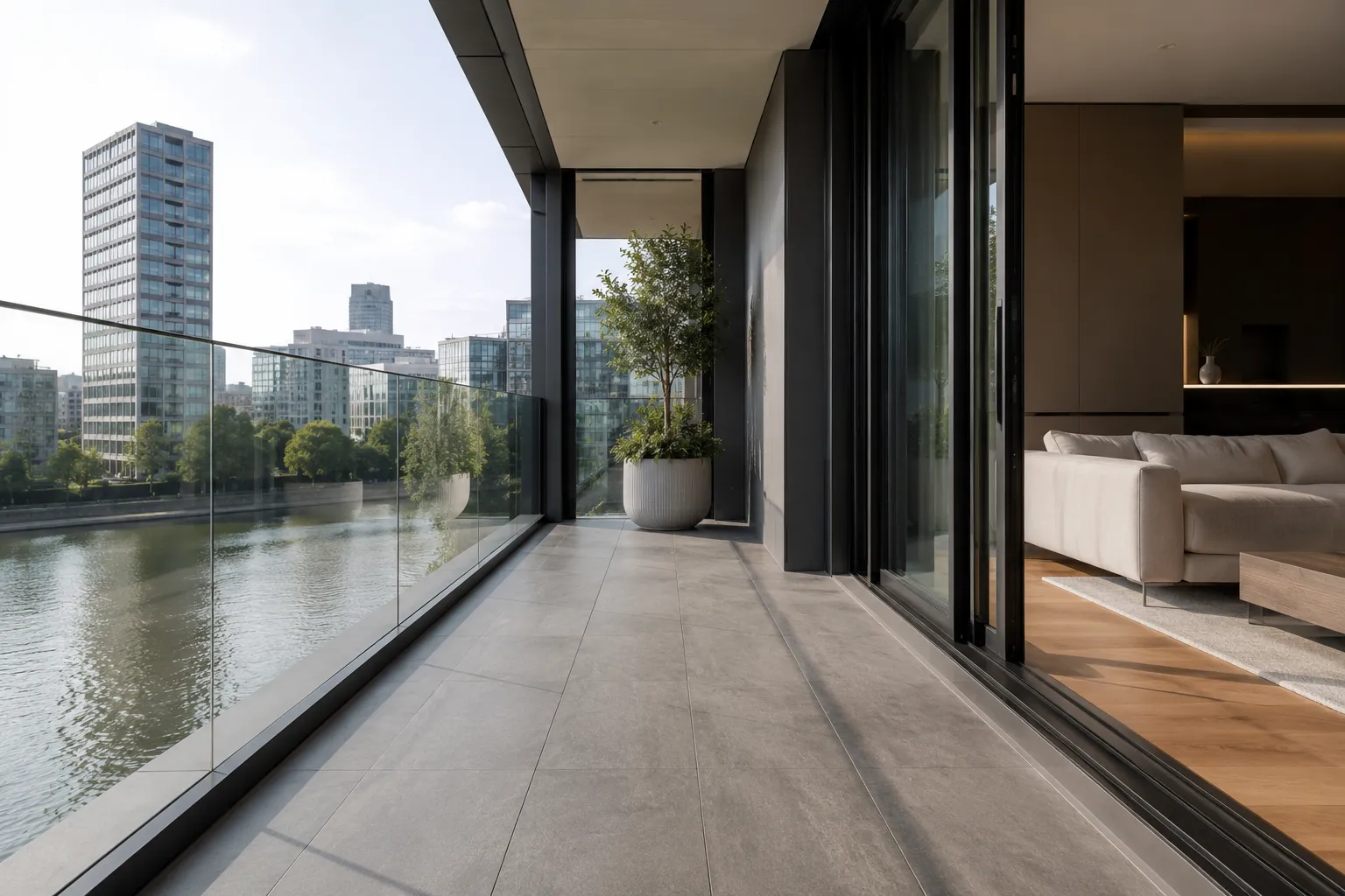 Balkon vor der Visualisierung — Originalfoto vom Termin
