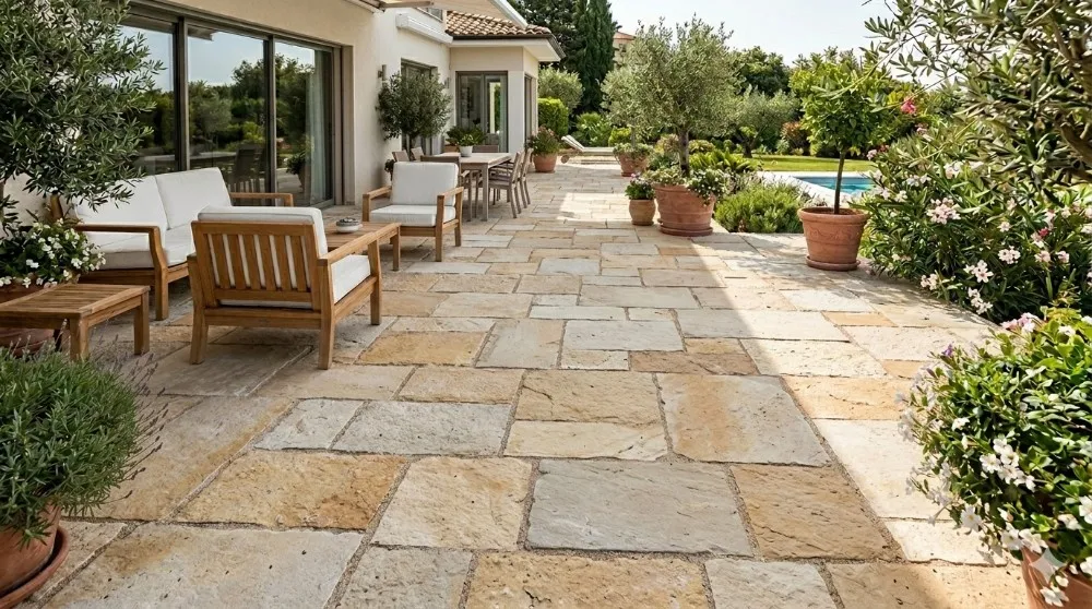 Terrasse vor der Visualisierung — Originalfoto vom Termin