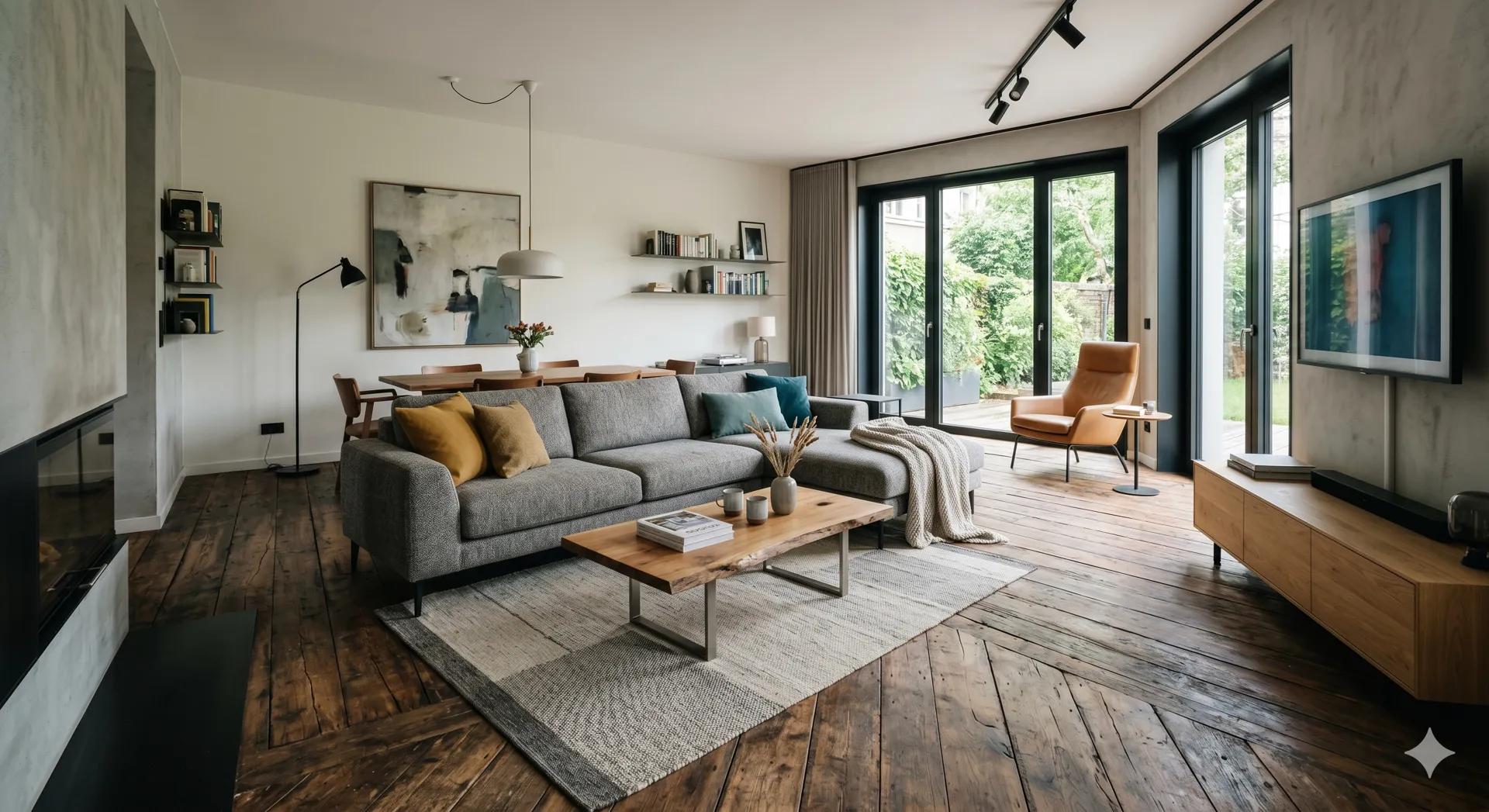 Wohnzimmer vor der Visualisierung — Originalfoto